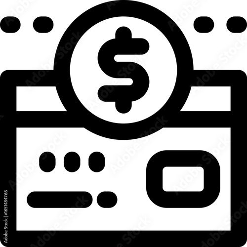 payment line icon. Clean and minimalist vector icon for websites, mobile apps, presentations, and logos. Fully scalable and customizable for any project.