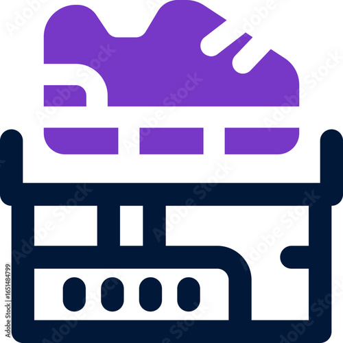 shoe duotone icon. Sleek and modern vector icon for websites, mobile apps, marketing materials, and corporate design. Fully scalable and ready to use.