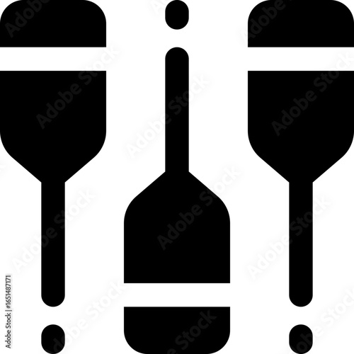 acupuntur glyph icon. Strong and solid vector icon for websites, mobile interfaces, presentations, and visual branding. High quality and easy to edit.
