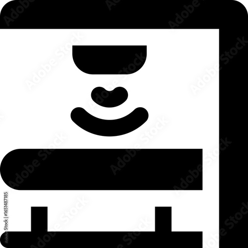 radiology glyph icon. Strong and solid vector icon for websites, mobile interfaces, presentations, and visual branding. High quality and easy to edit.