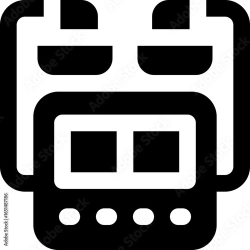 defibrilator glyph icon. Strong and solid vector icon for websites, mobile interfaces, presentations, and visual branding. High quality and easy to edit.