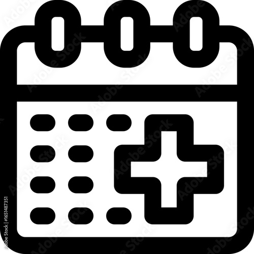 medical appointment line icon. Clean and minimalist vector icon for websites, mobile apps, presentations, and logos. Fully scalable and customizable for any project.