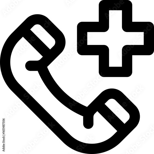 call line icon. Clean and minimalist vector icon for websites, mobile apps, presentations, and logos. Fully scalable and customizable for any project.