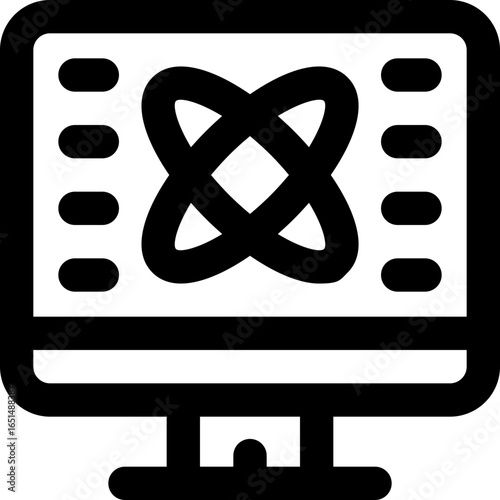 computer science line icon. Clean and minimalist vector icon for websites, mobile apps, presentations, and logos. Fully scalable and customizable for any project.