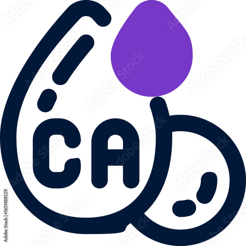 calcium duotone icon. Sleek and modern vector icon for websites, mobile apps, marketing materials, and corporate design. Fully scalable and ready to use.