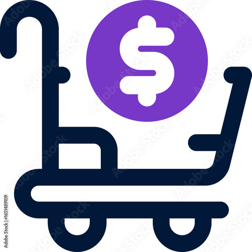 purchase duotone icon. Sleek and modern vector icon for websites, mobile apps, marketing materials, and corporate design. Fully scalable and ready to use.