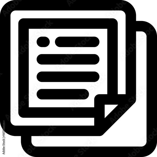 resume line icon. Clean and minimalist vector icon for websites, mobile apps, presentations, and logos. Fully scalable and customizable for any project.