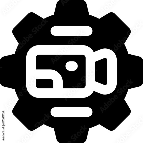 setting glyph icon. Strong and solid vector icon for websites, mobile interfaces, presentations, and visual branding. High quality and easy to edit.