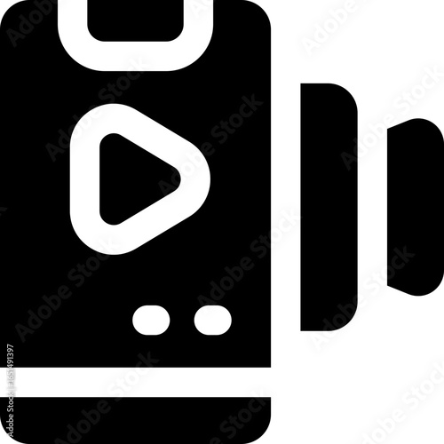 smartphone glyph icon. Strong and solid vector icon for websites, mobile interfaces, presentations, and visual branding. High quality and easy to edit.