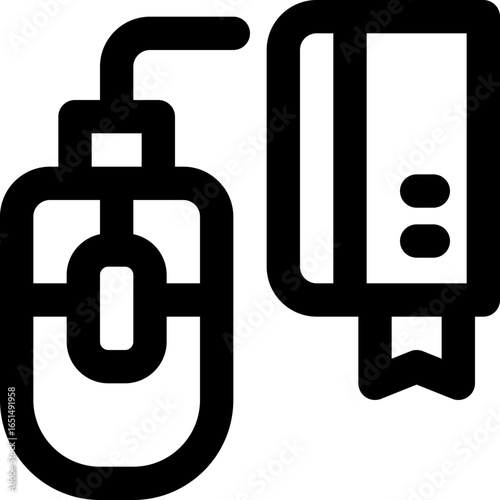 mouse line icon. Clean and minimalist vector icon for websites, mobile apps, presentations, and logos. Fully scalable and customizable for any project.