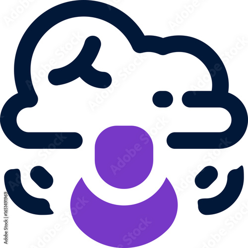 cloud duotone icon. Sleek and modern vector icon for websites, mobile apps, marketing materials, and corporate design. Fully scalable and ready to use.