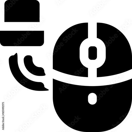 mouse glyph icon. Strong and solid vector icon for websites, mobile interfaces, presentations, and visual branding. High quality and easy to edit.
