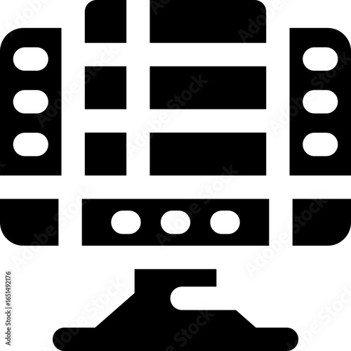 online task glyph icon. Strong and solid vector icon for websites, mobile interfaces, presentations, and visual branding. High quality and easy to edit.