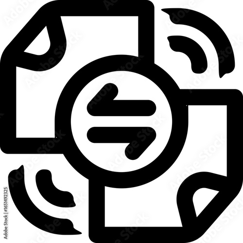 data sharing line icon. Clean and minimalist vector icon for websites, mobile apps, presentations, and logos. Fully scalable and customizable for any project.