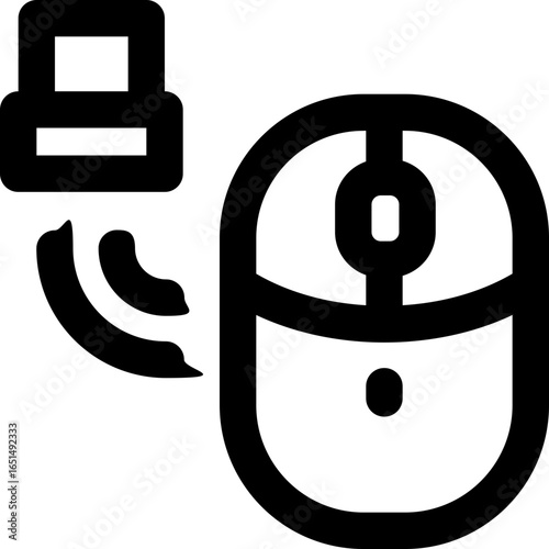 mouse line icon. Clean and minimalist vector icon for websites, mobile apps, presentations, and logos. Fully scalable and customizable for any project.