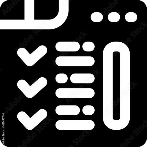 report glyph icon. Strong and solid vector icon for websites, mobile interfaces, presentations, and visual branding. High quality and easy to edit.