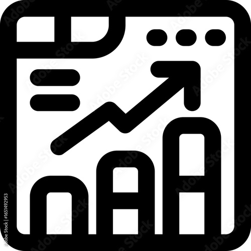 statistic line icon. Clean and minimalist vector icon for websites, mobile apps, presentations, and logos. Fully scalable and customizable for any project.