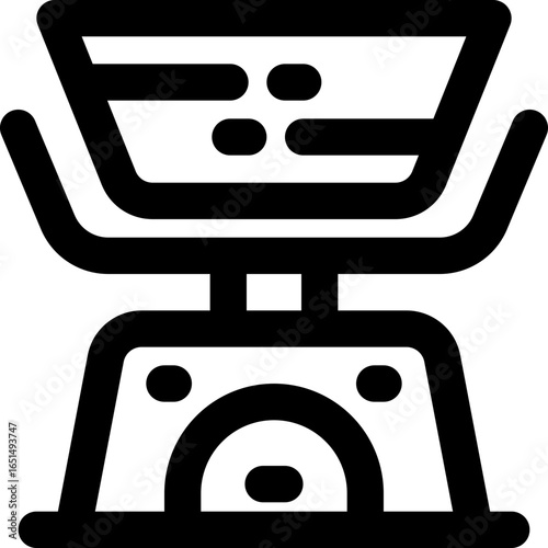 scale line icon. Clean and minimalist vector icon for websites, mobile apps, presentations, and logos. Fully scalable and customizable for any project.