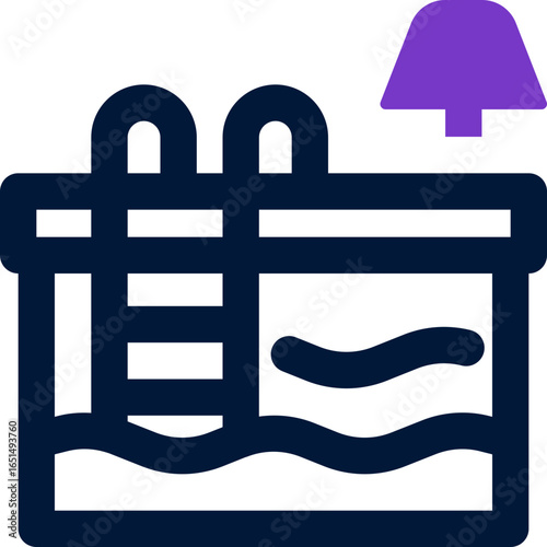 swimming pool duotone icon. Sleek and modern vector icon for websites, mobile apps, marketing materials, and corporate design. Fully scalable and ready to use.