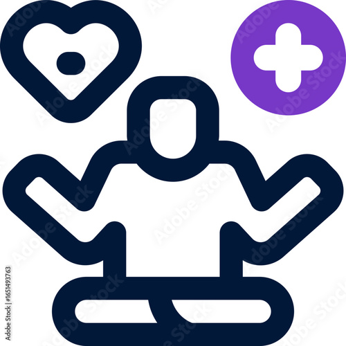 well being duotone icon. Sleek and modern vector icon for websites, mobile apps, marketing materials, and corporate design. Fully scalable and ready to use.