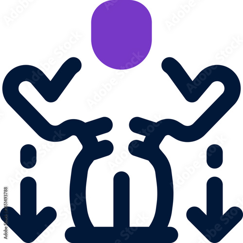 underweight duotone icon. Sleek and modern vector icon for websites, mobile apps, marketing materials, and corporate design. Fully scalable and ready to use.
