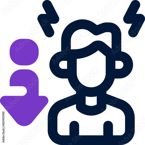 stress reduction duotone icon. Sleek and modern vector icon for websites, mobile apps, marketing materials, and corporate design. Fully scalable and ready to use.