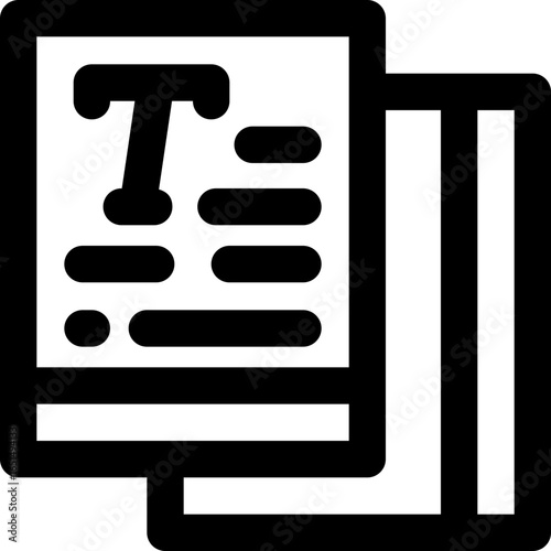 text line icon. Clean and minimalist vector icon for websites, mobile apps, presentations, and logos. Fully scalable and customizable for any project.