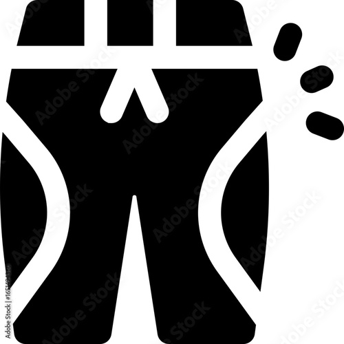 pant glyph icon. Strong and solid vector icon for websites, mobile interfaces, presentations, and visual branding. High quality and easy to edit.