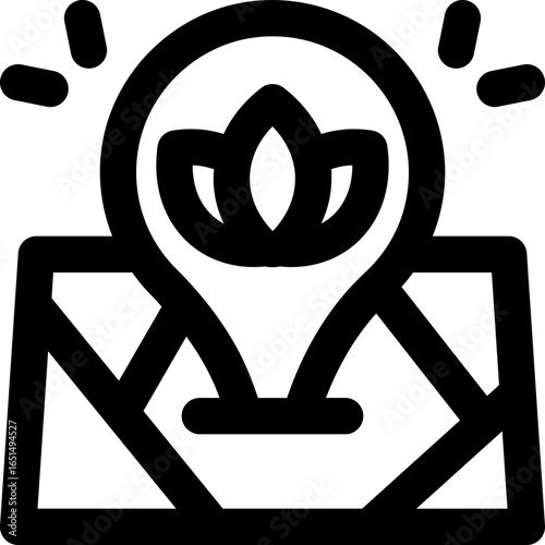 location line icon. Clean and minimalist vector icon for websites, mobile apps, presentations, and logos. Fully scalable and customizable for any project.