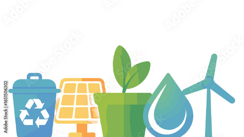 Sustainable ecosystem of green energy, recycling and water resources.