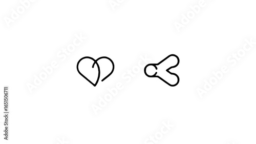 Minimalist love and share icons.