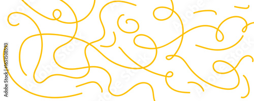 Pasta pattern background, spaghetti food pattern. Italian noodle curly bg