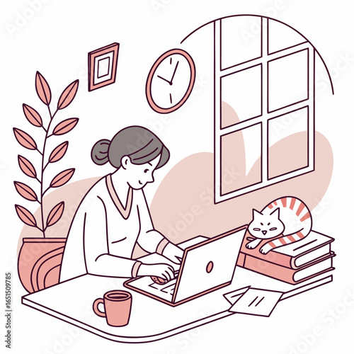 Freelancer Working from Home