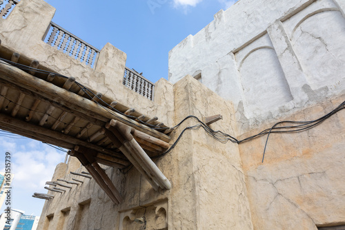 Photography Old town in Al Seef Cultural Historical District on shores of Dubai Creek