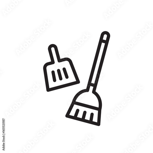 Broom and dustpan_icon