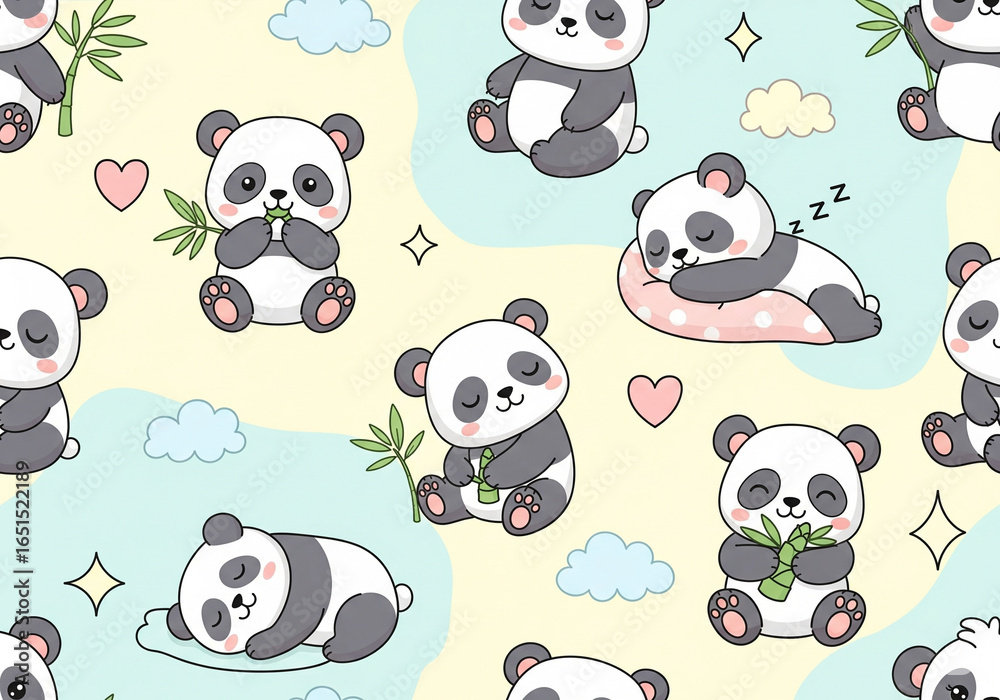 Obraz premium cute pattern animal