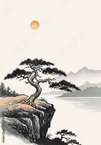 절벽 위의 늙은 소나무 (노송)