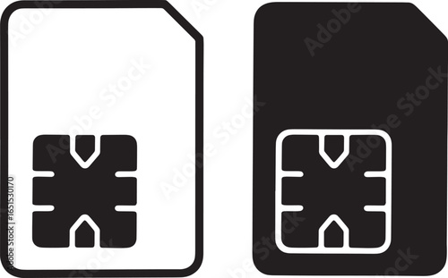 Vector illustration of Sim card for business and web design icons