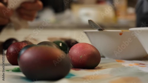 Video of multiple Colorful Easter Eggs