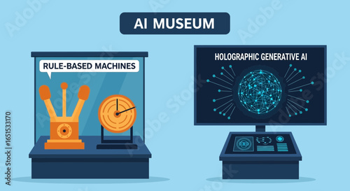Artificial Intelligence Museum With Technological Exhibits Showcase