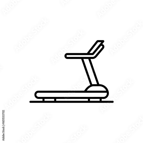 Treadmill icon for indoor workout and fitness routine health and wellness cardio exercise equipment symbol for running and walking