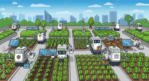 Automated Urban Farming With Robots Powered By Solar Energy