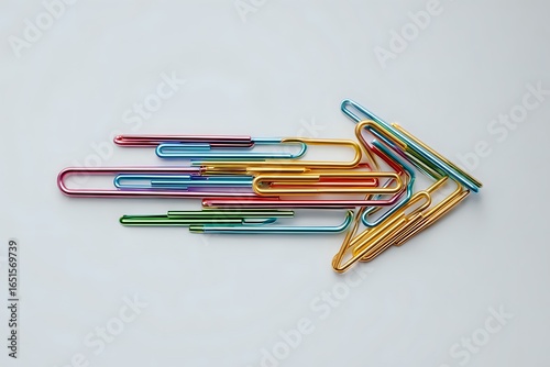 Paper Clip Arrow, Organization, White