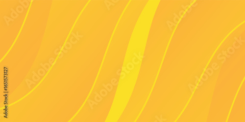 abstract yellow and orange curve background. Vector long banner for graphic design, banner, poster, header. Eps 10