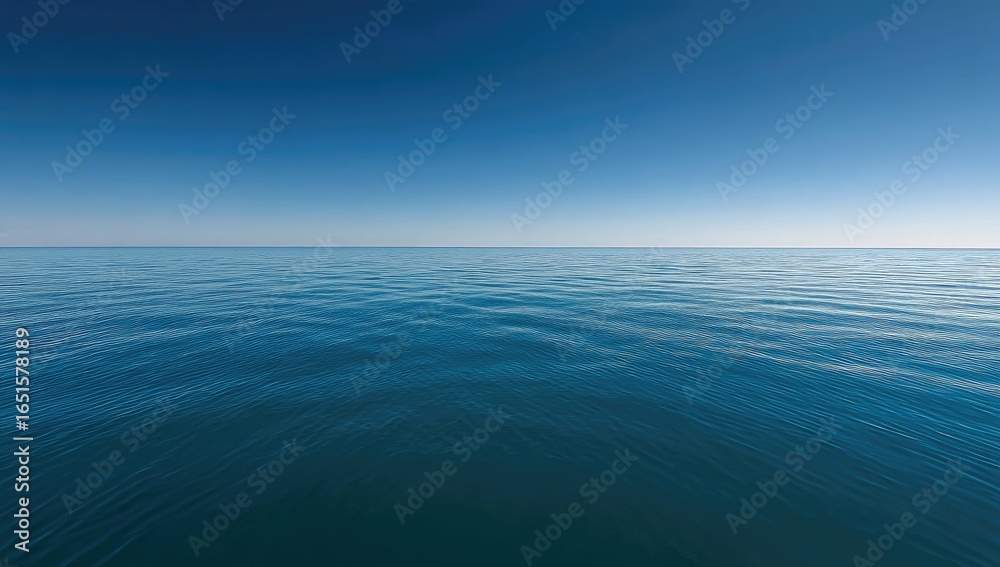 Obraz premium Calm ocean meets a clear sky
