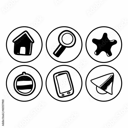 Social media highlight cover icons set isolated on white background story highlight symbols for network, internet, website and mobile app