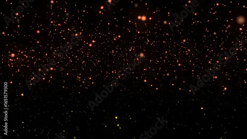 Particles, 4K, Gradation, Special Effects, Animation, Background, Materials, Nature, Motion, Simple, Effects, Fantastical, Video Footage, Space, Festival, Orange, Night, Summer
