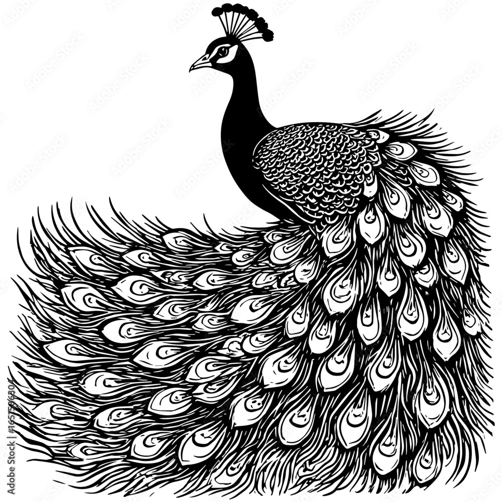 Fototapeta premium peacock vector illustration