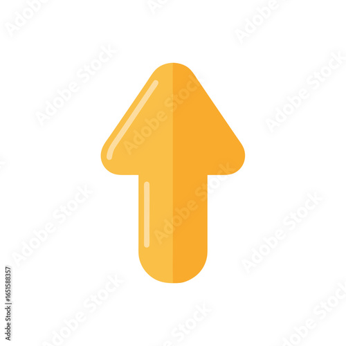 Vibrant golden direction pointing upwards, illustrating a pathway towards growth and achievement, a symbol of progress and enhancement