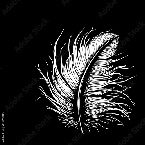 feather on black